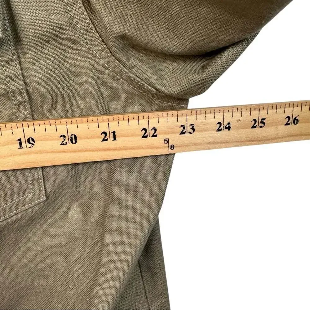 Realtree Beige Canvas Utility Jacket L Unlined Workwear Zip Front Ruggedcore